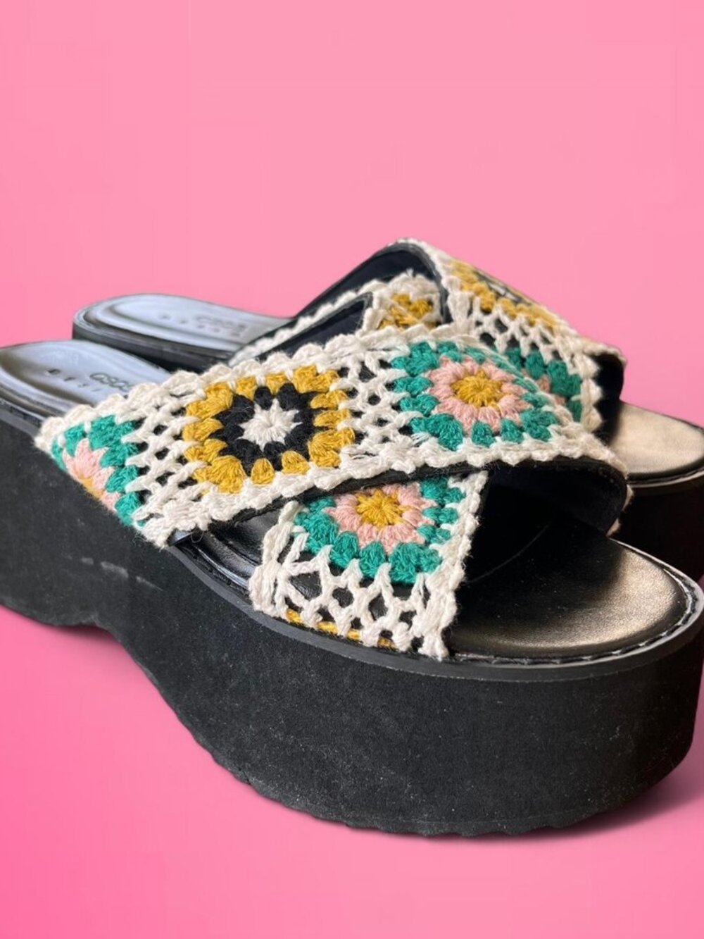 ASOS Design crochet platform sandals - Picture 1 of 7
